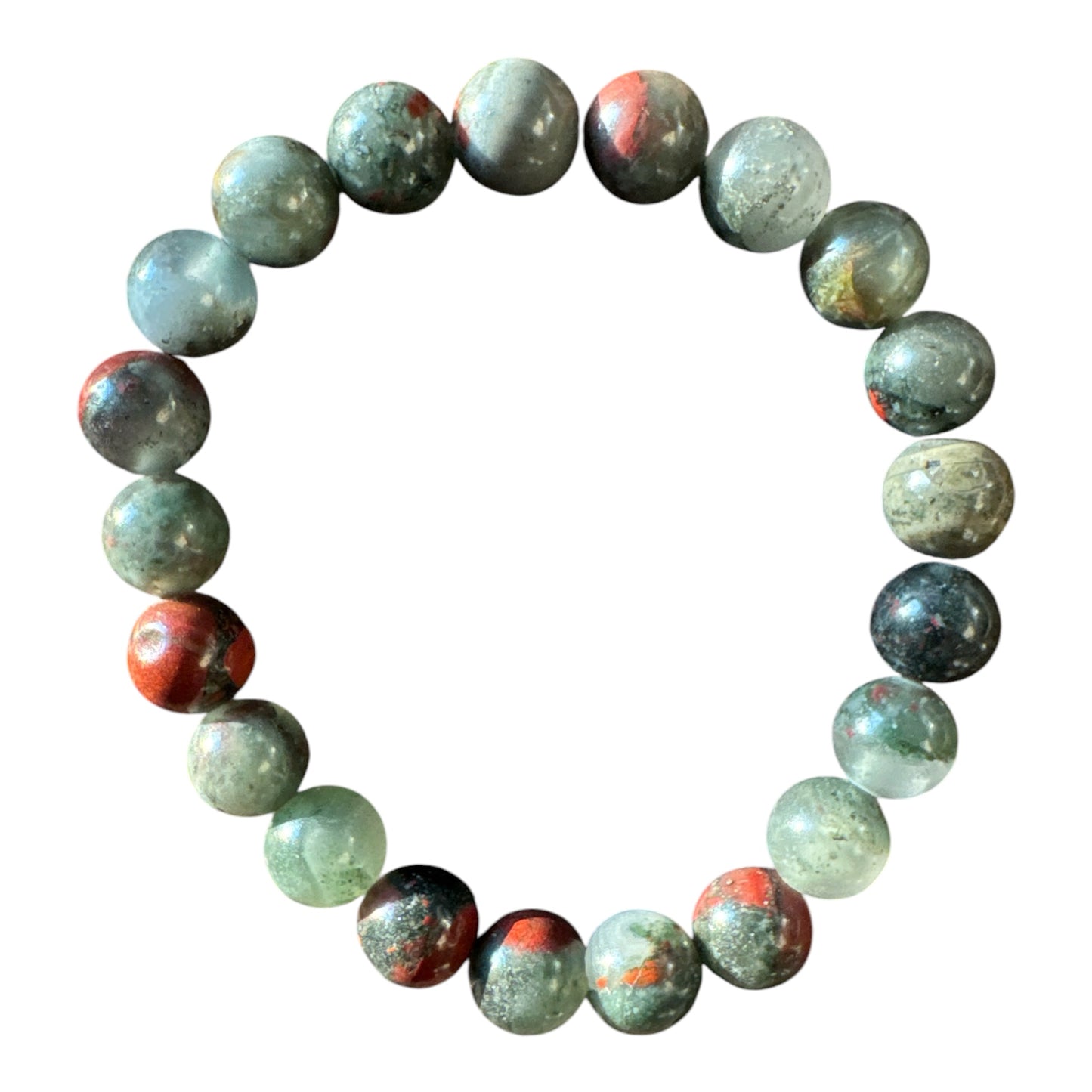 8mm round African Bloodstone bracelet