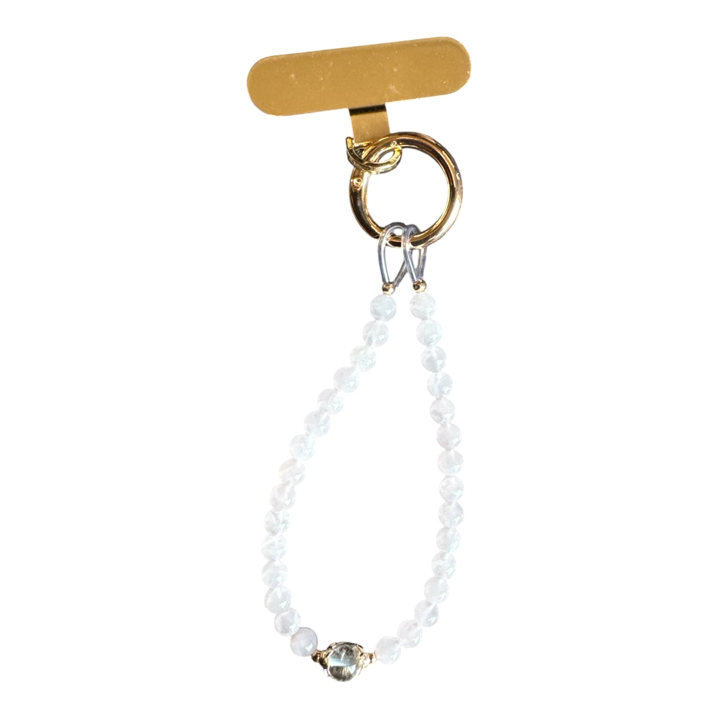 Anti-theft Cell Phone Wrist Strap- Rose Quartz