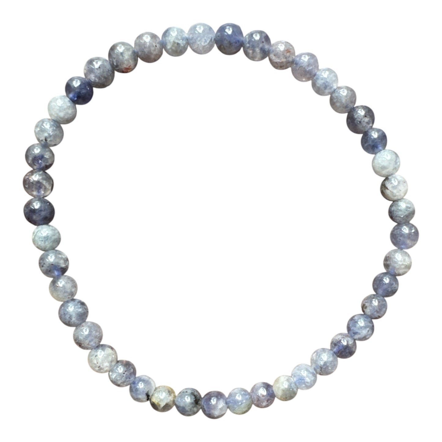 3-4mm round Iolite bracelet