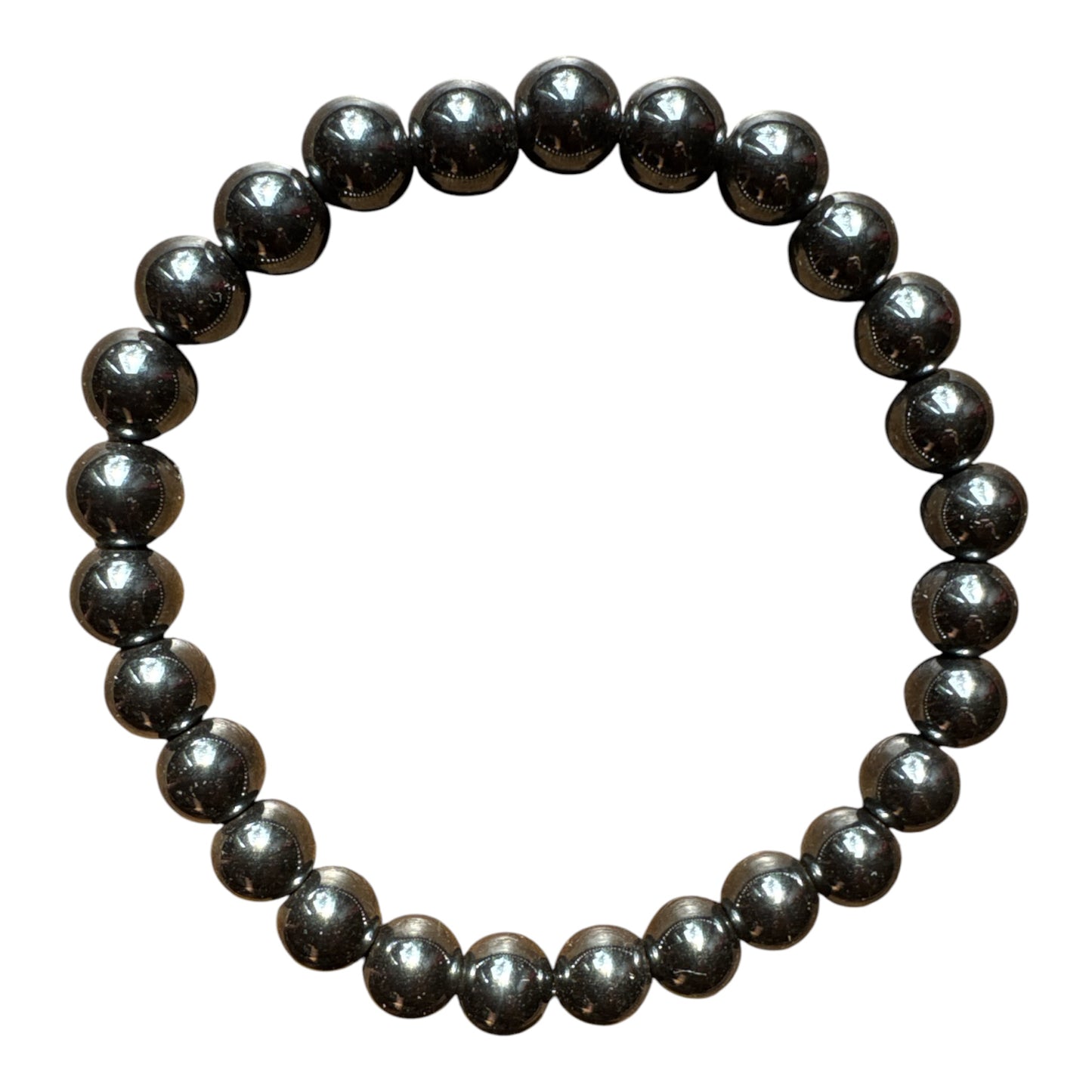 Mens 8mm round Hematite Bracelet