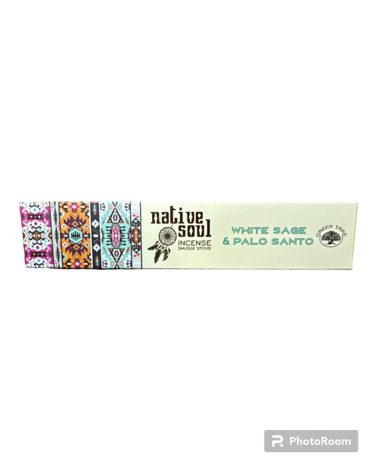 (Native Soul) White Sage & Palo Santo Incense Sticks