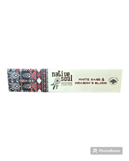 (Native Soul) White Sage & Dragon's Blood Incense Sticks