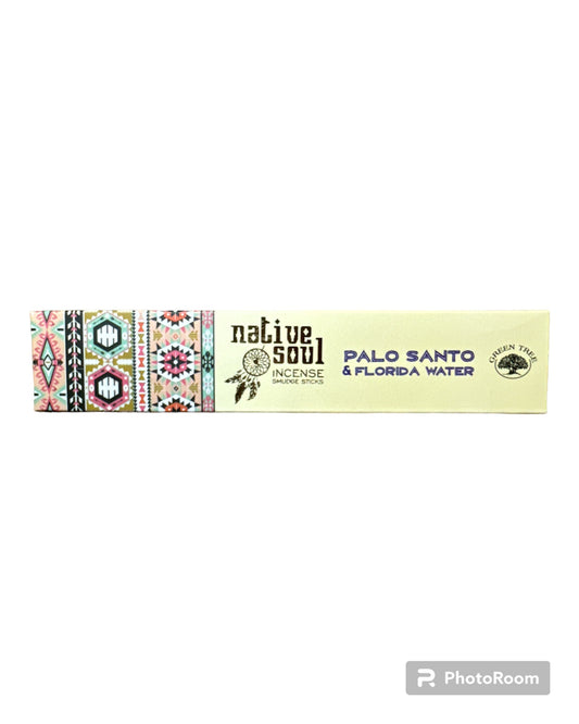 (Native Soul) Palo Santo & Florida Water Incense Sticks
