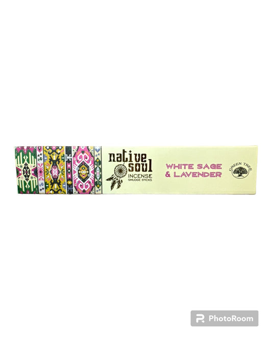 (Native Soul) White Sage & Lavender Incense Sticks