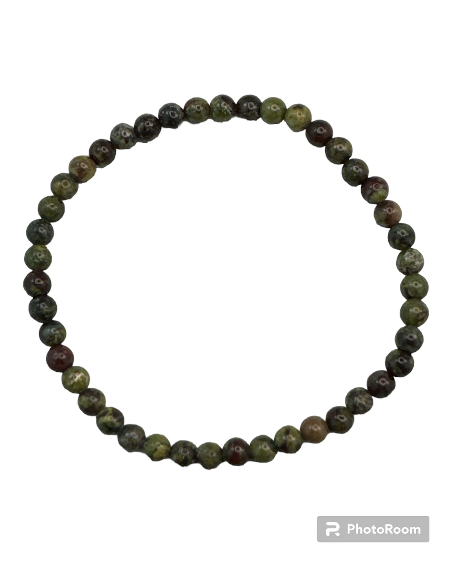 4mm round Dragon Blood Jasper bracelet