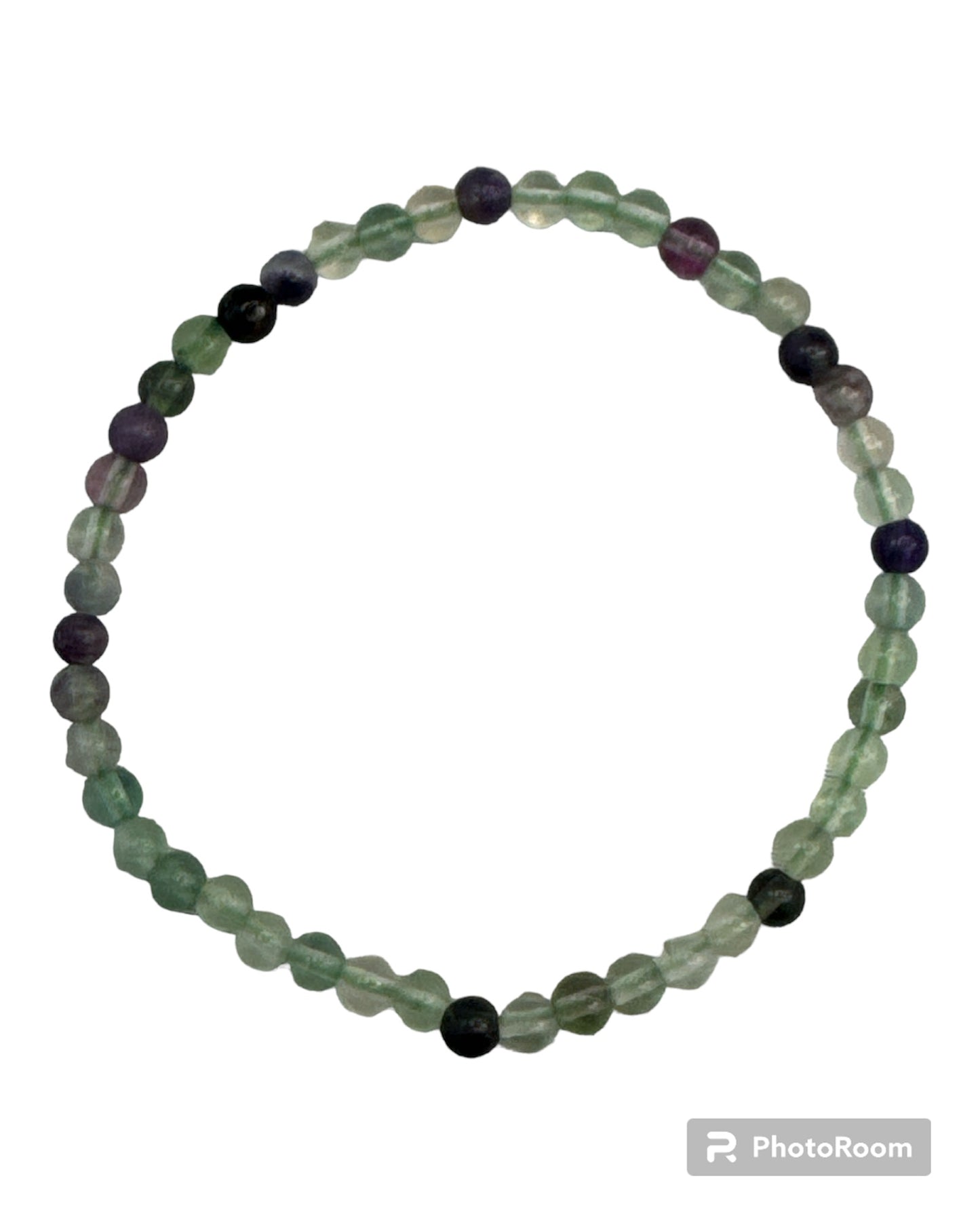 4mm round Rainbow Flourite bracelet