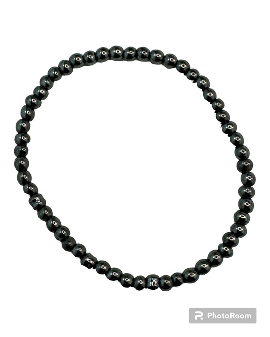 4mm round Hematite bracelet