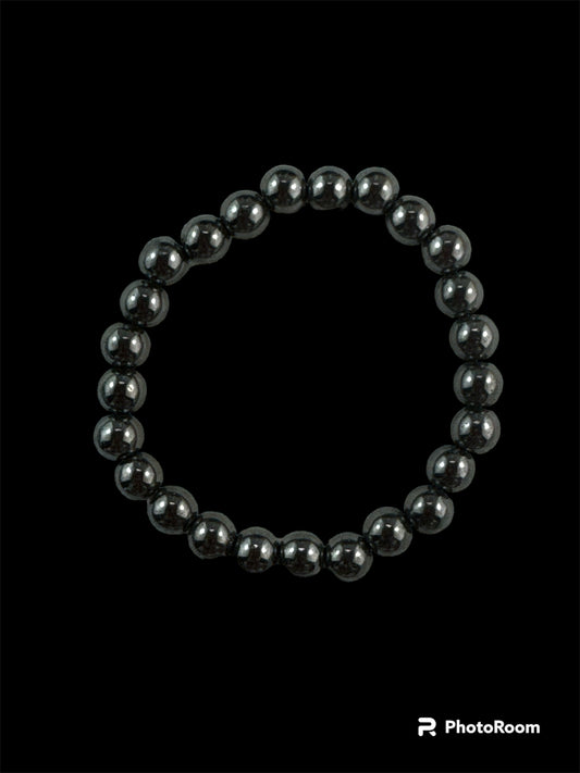 8mm round Hematite bracelet