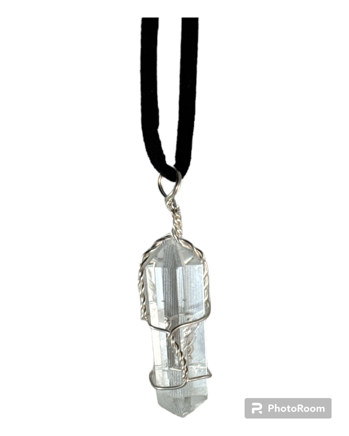 Clear Quartz pendant (double terminated vertical drop)