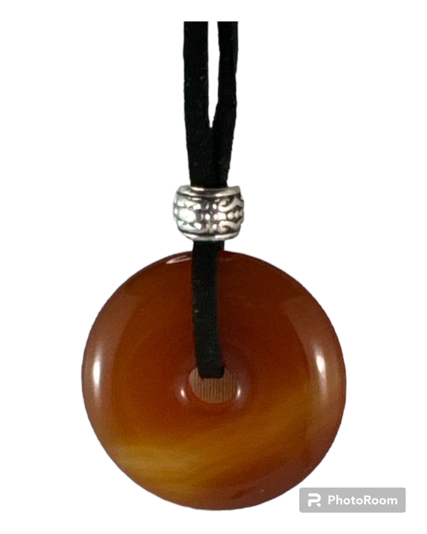 Carnelian Pendant (round doughnut)