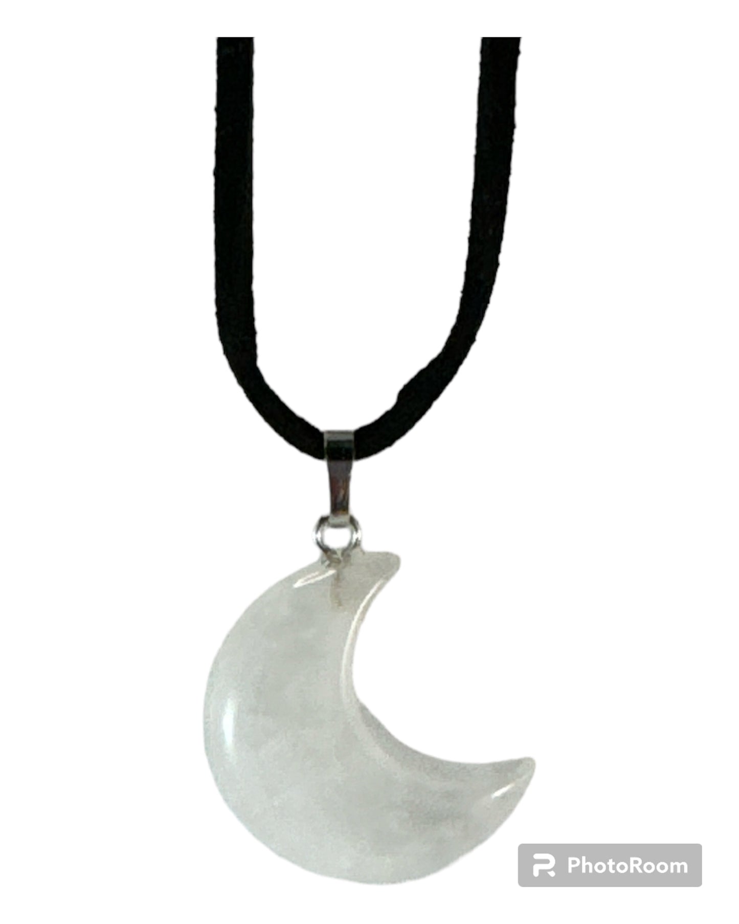 Snow Quartz Moon pendant
