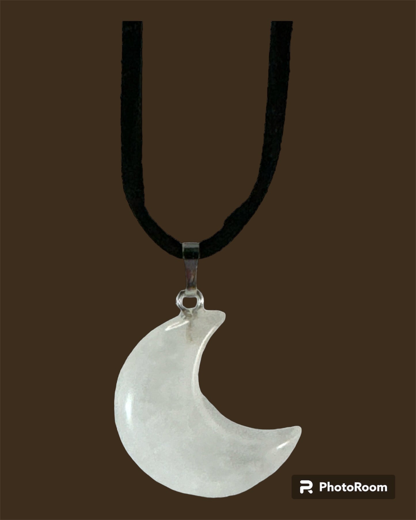 Snow Quartz Moon pendant
