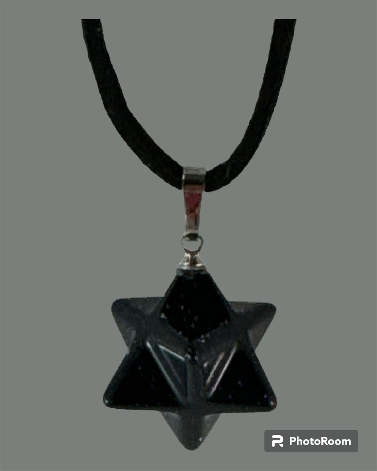 Blue Goldstone Merkabas pendant