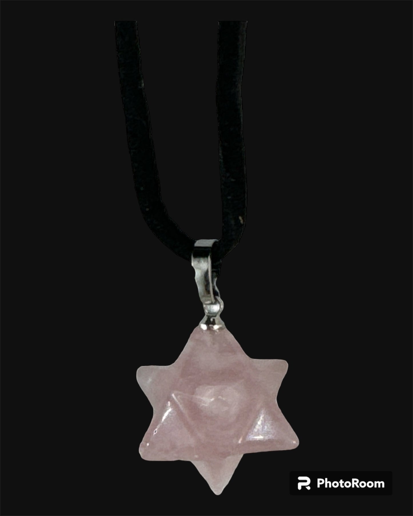 Rose Quartz Merkabas pendant