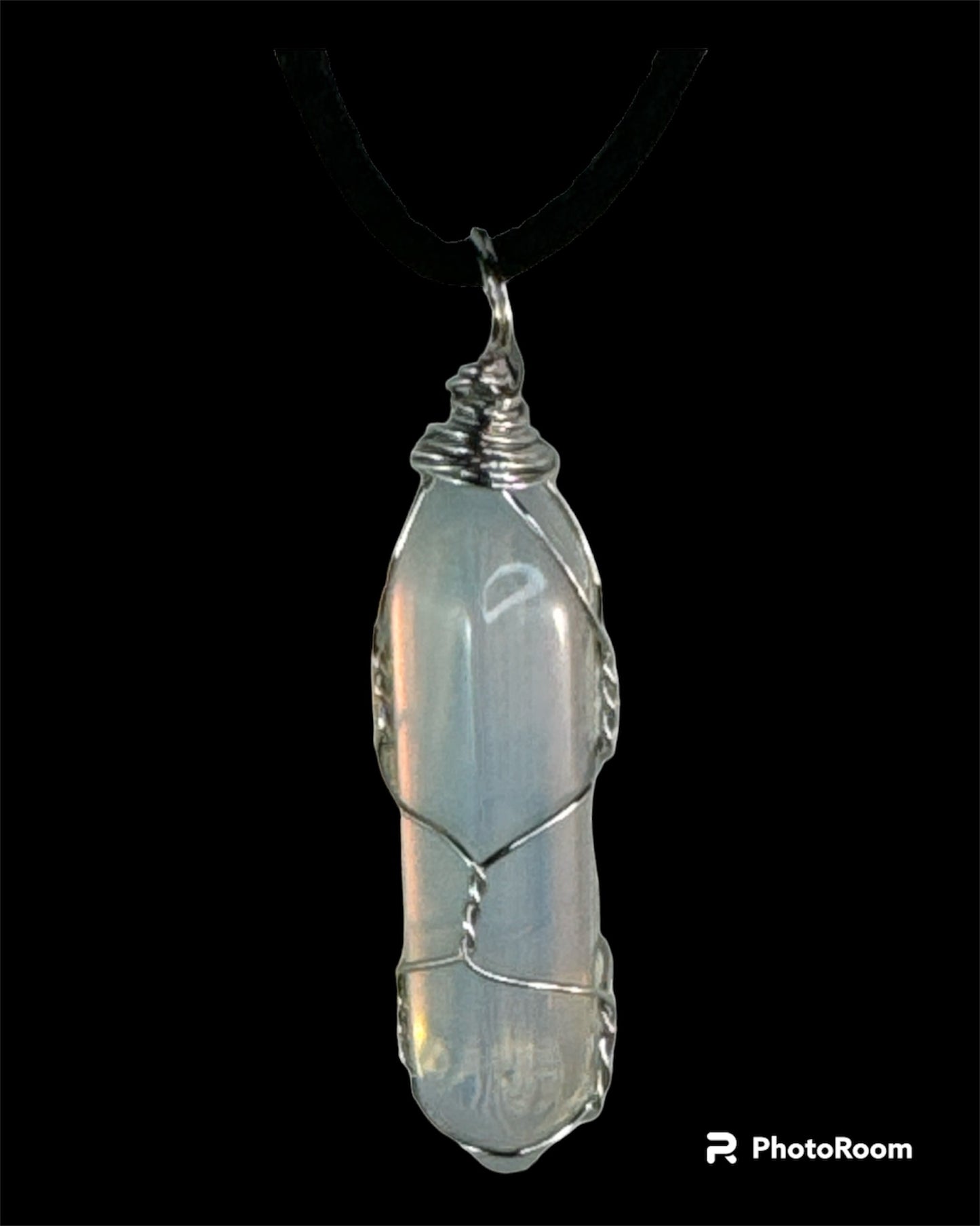 Opalite pendant (double terminated vertical point)