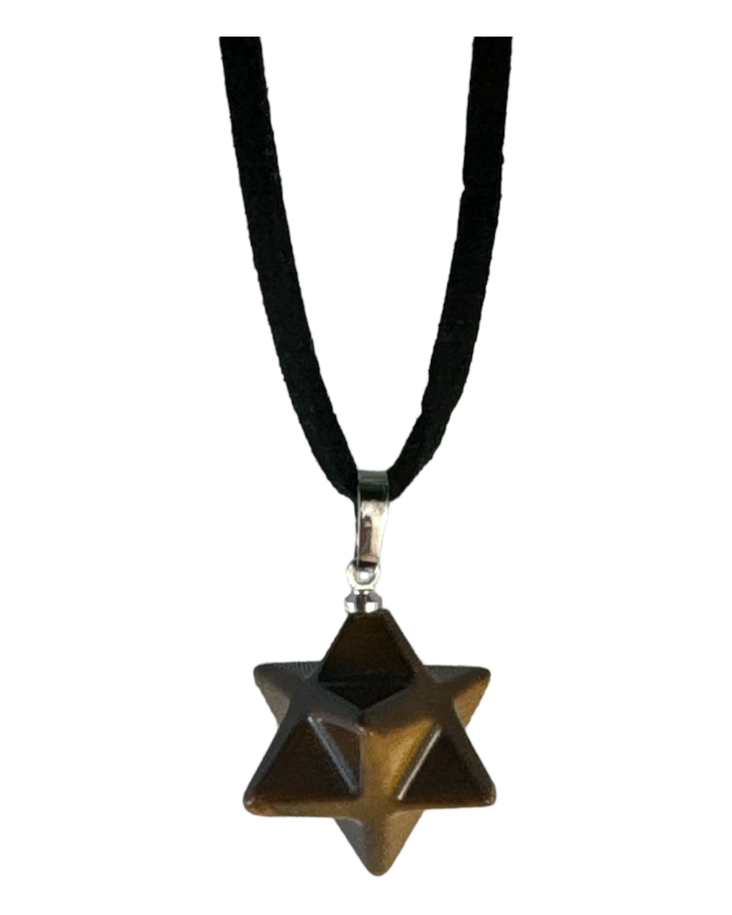 Gold Tiger Eye Merkabas Pendant