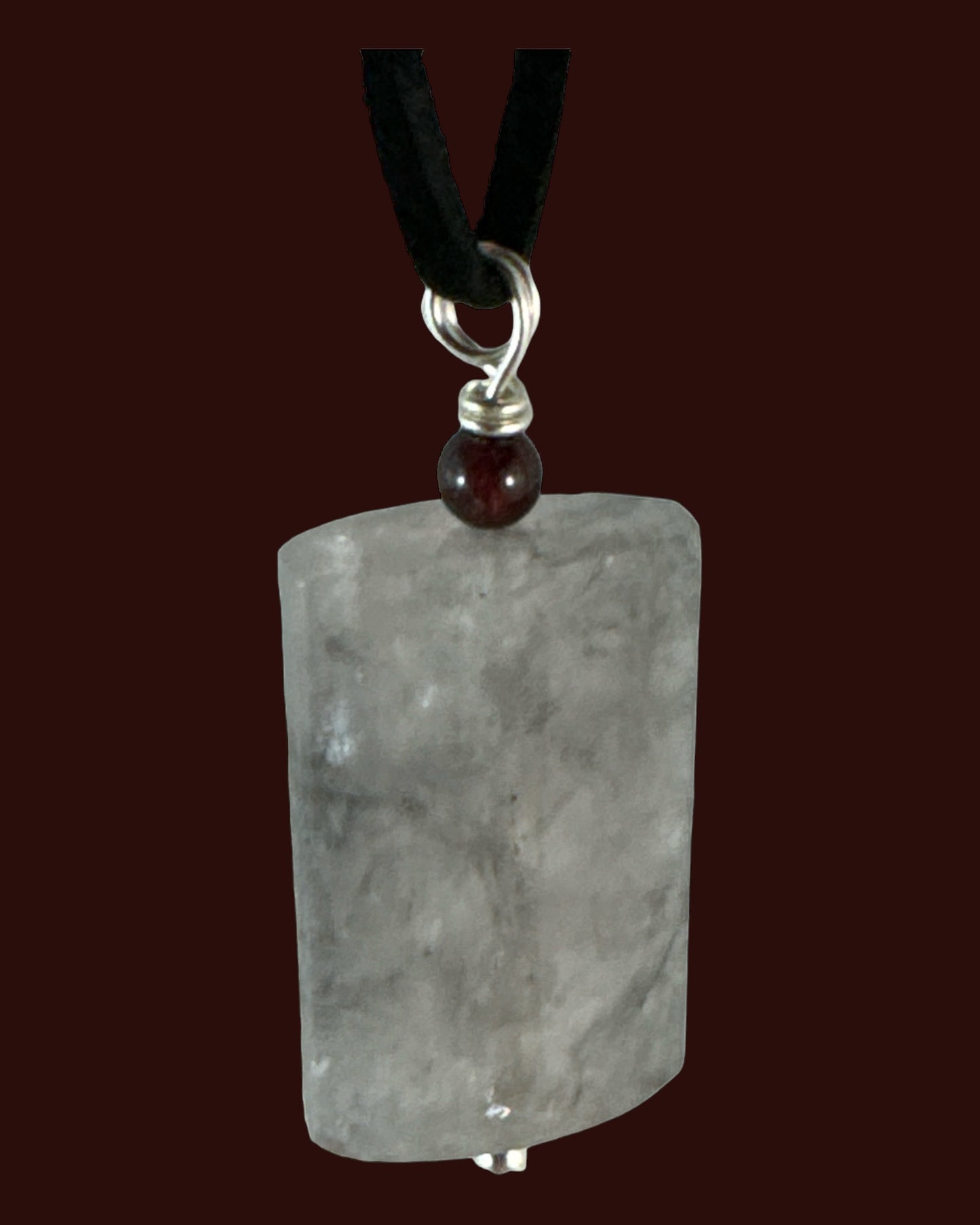 Smoky Quartz pendant (rectangle verticle drop)
