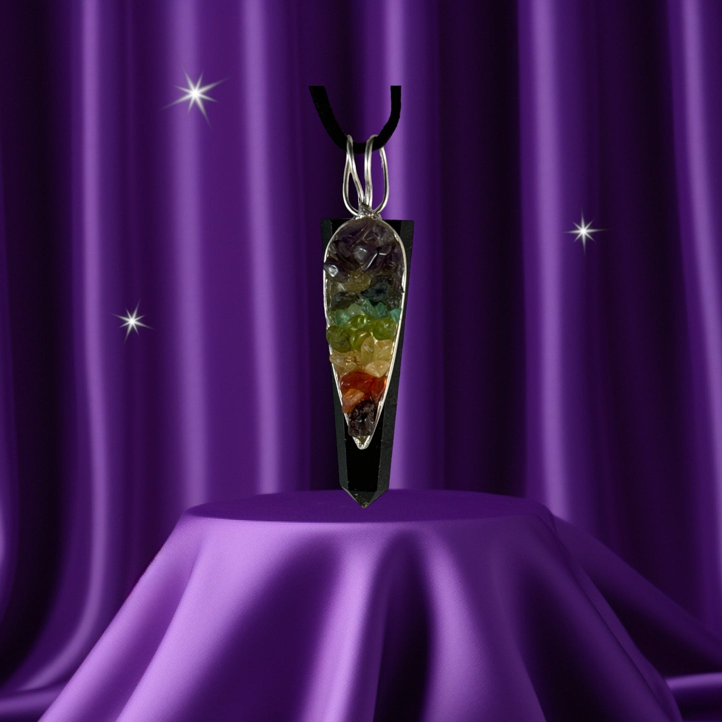 Black Tourmaline Chakra pendant