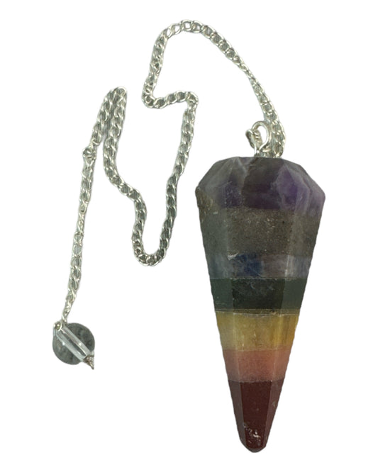 Pendulum- Chakra Crystal (hexagon drop)