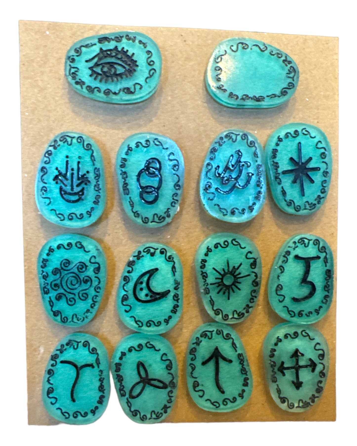 Witch Runes (black on green)