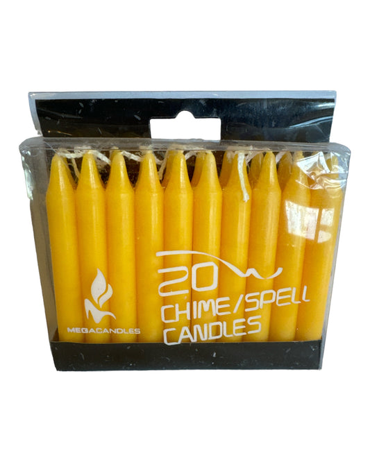 Yellow Mini Ritual Candles  (Pack of 20)