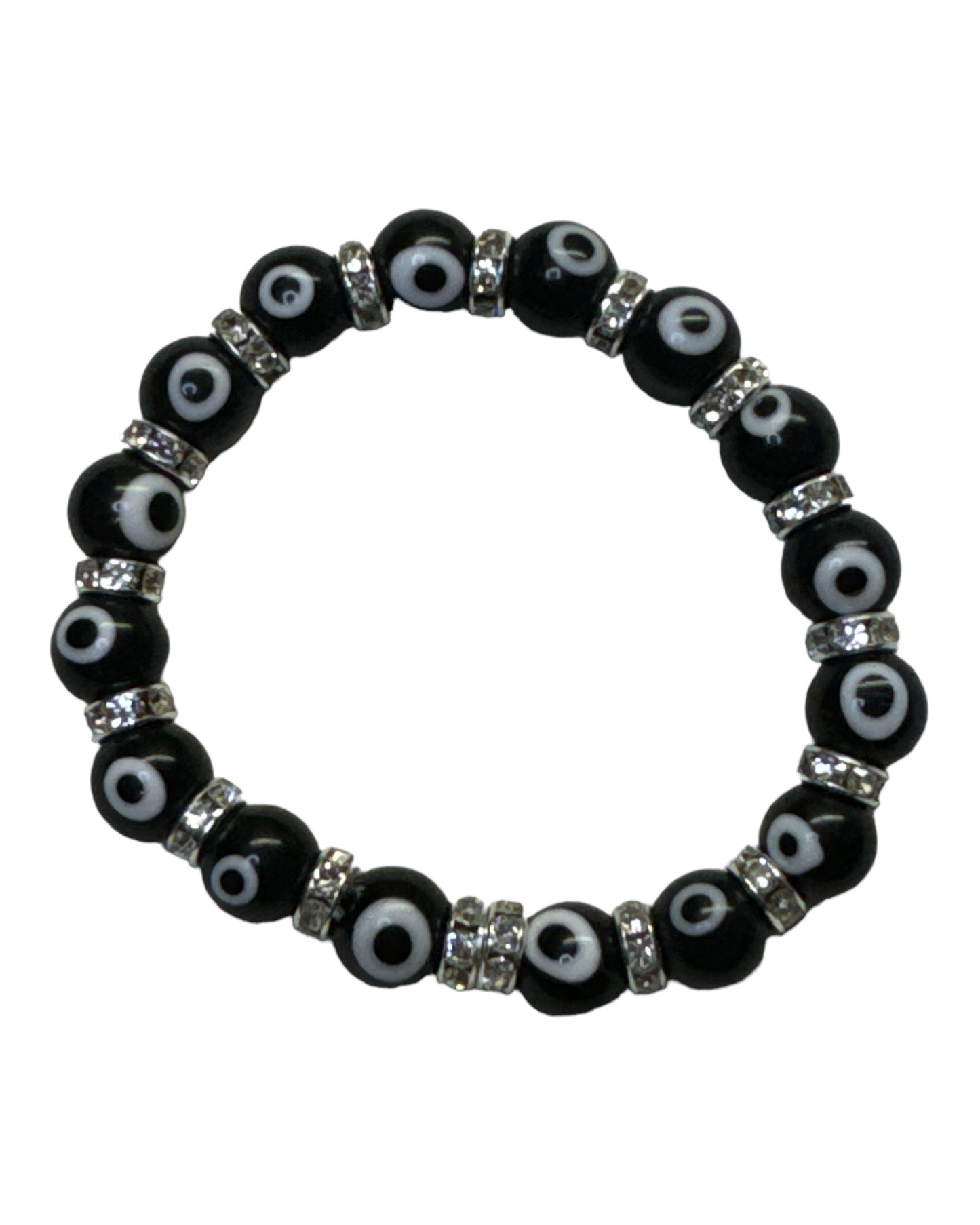 Black Round Evil Eye Protection Bracelet