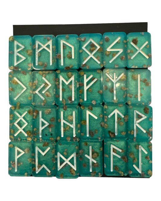 Elder Futhark or Celtic Runes (Green)