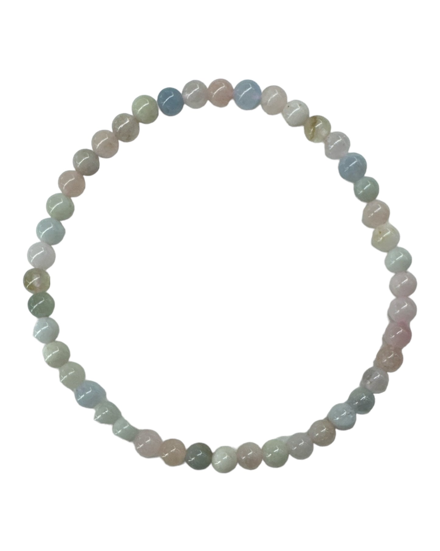 4mm round Morganite bracelet