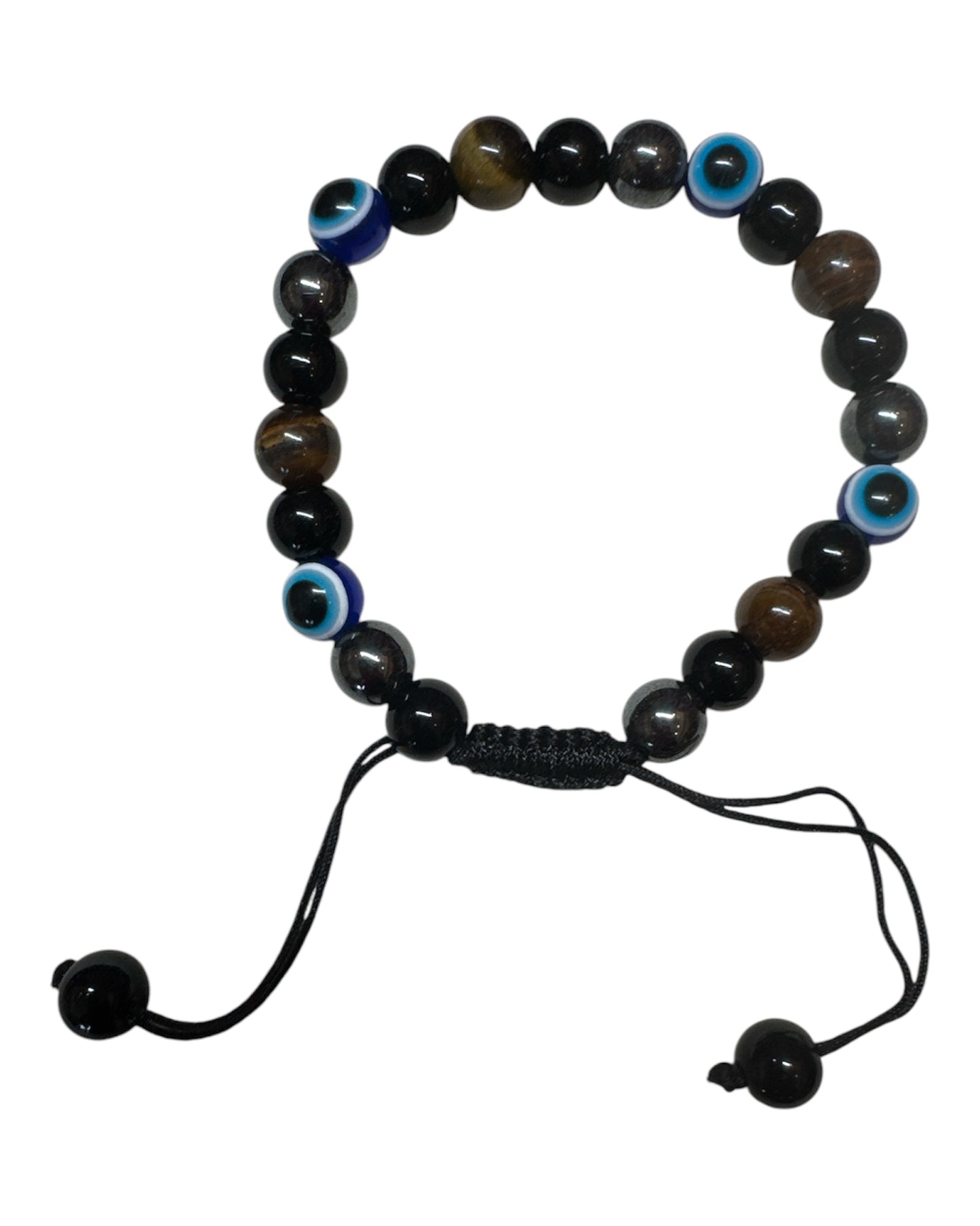 Evil Eye bracelet with protection crystals