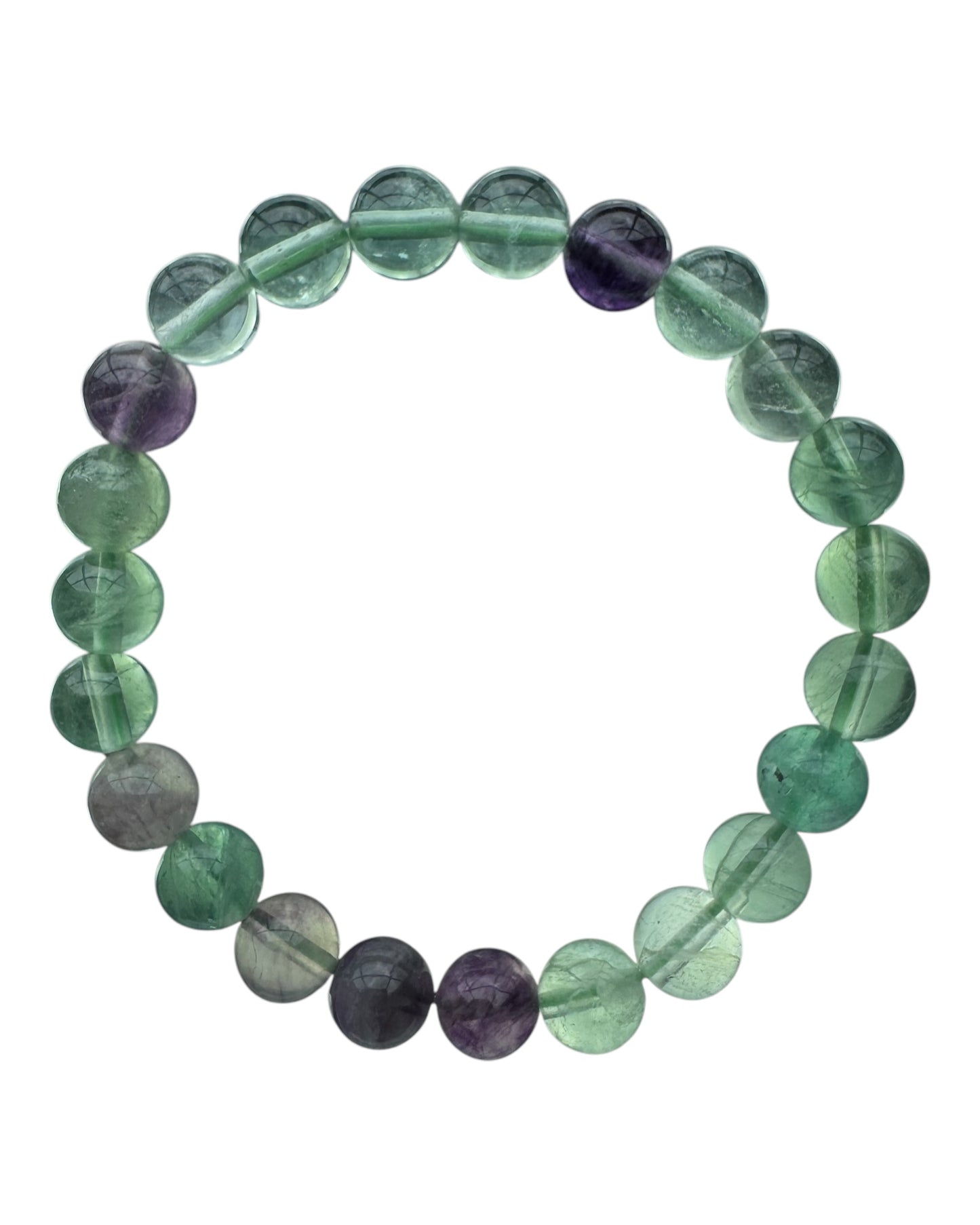 8mm round Rainbow Flourite bracelet