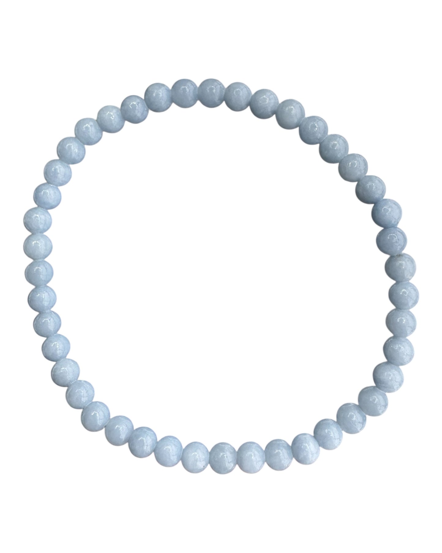 4mm round Angelite bracelet