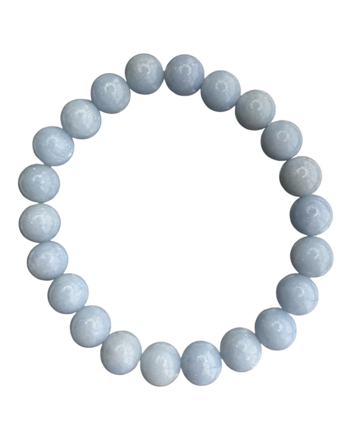 8mm round Angelite bracelet