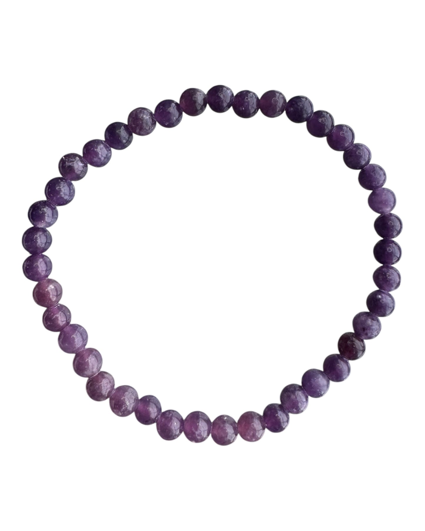 4mm round Lepidolite bracelet