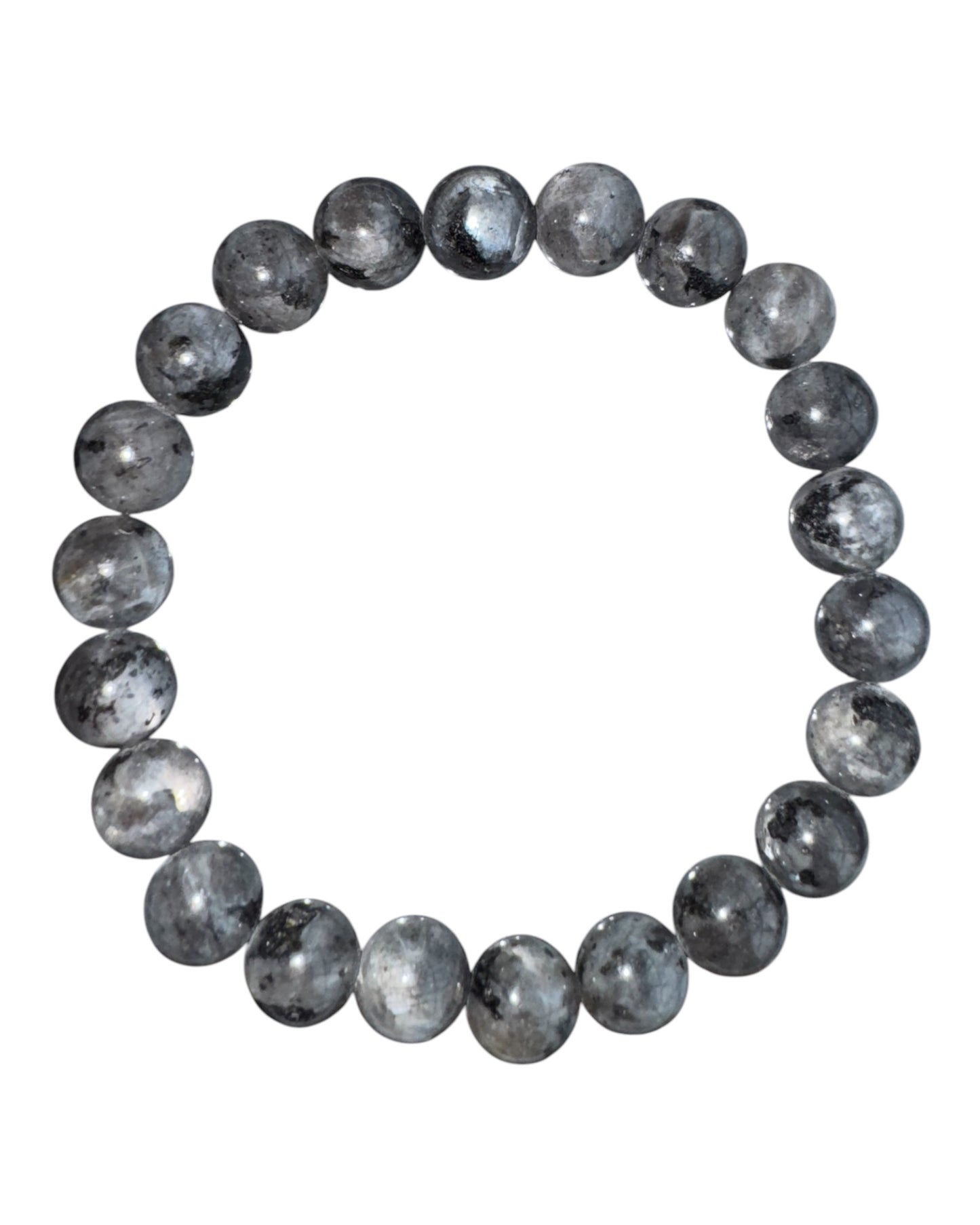 8mm round Black Labradorite (Larvakite) bracelet