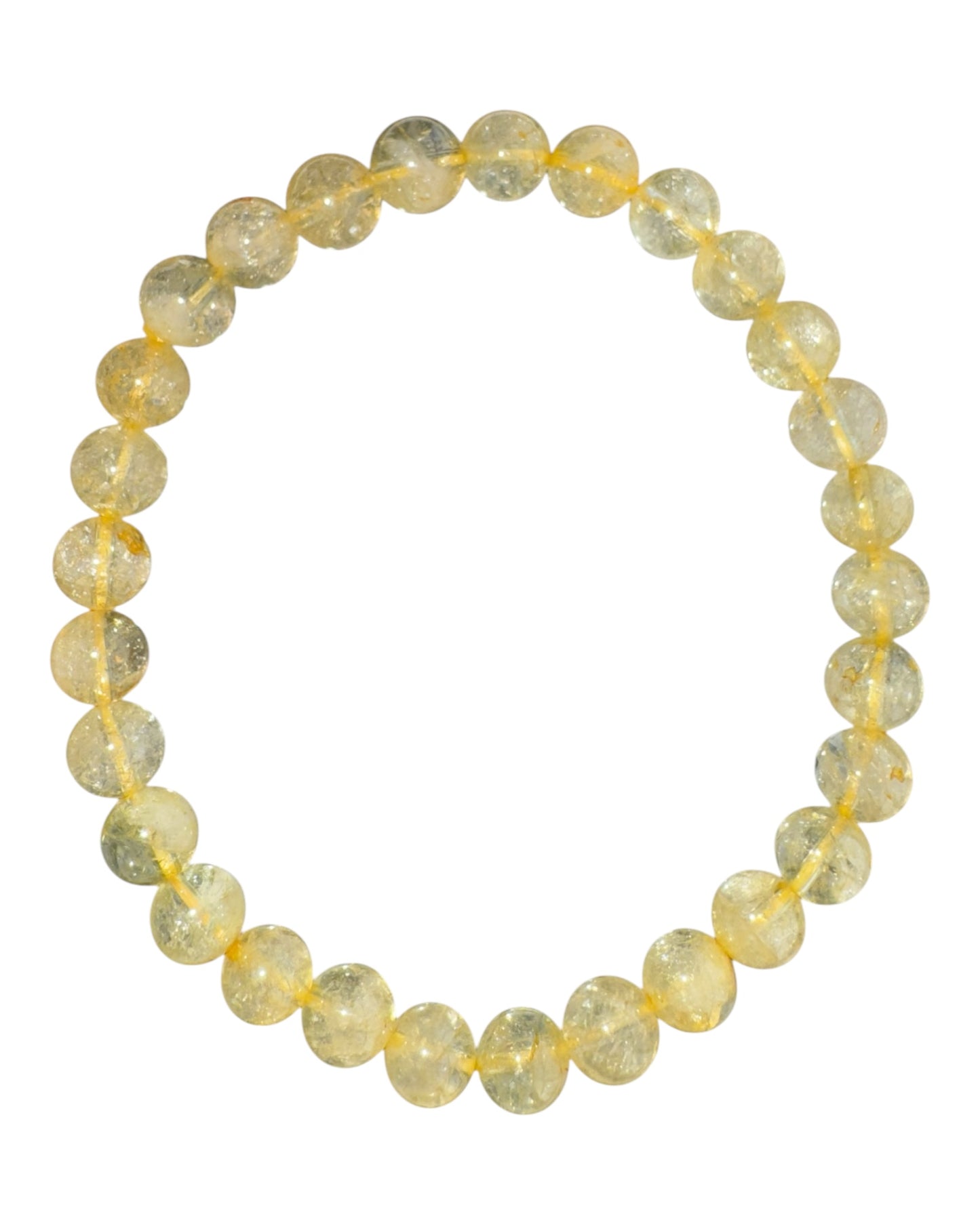 6-7mm round Citrine bracelet