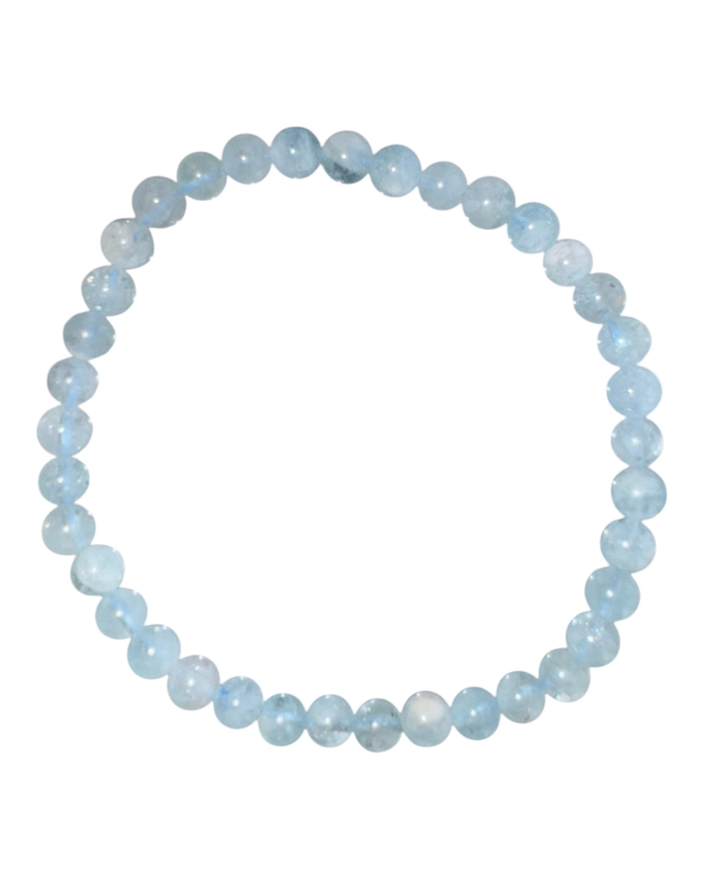 5mm round Aquamarine bracelet