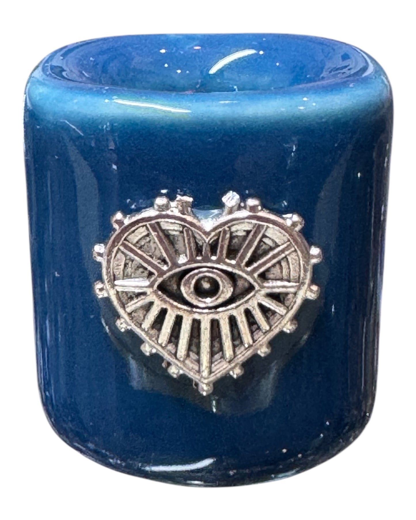 Evil Eye Heart mini ritual candle holder