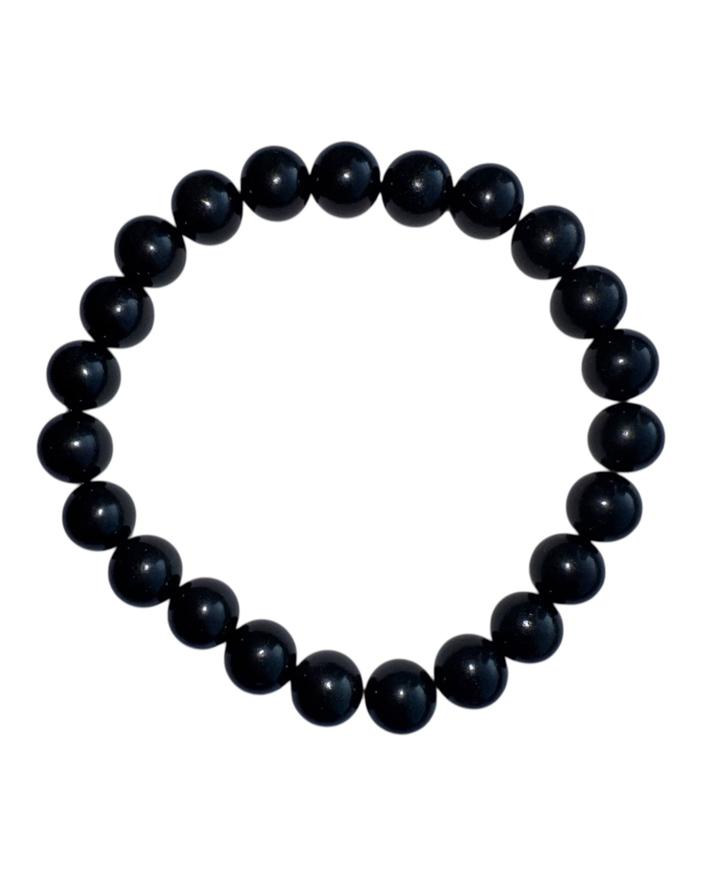 8mm round Jet bracelet