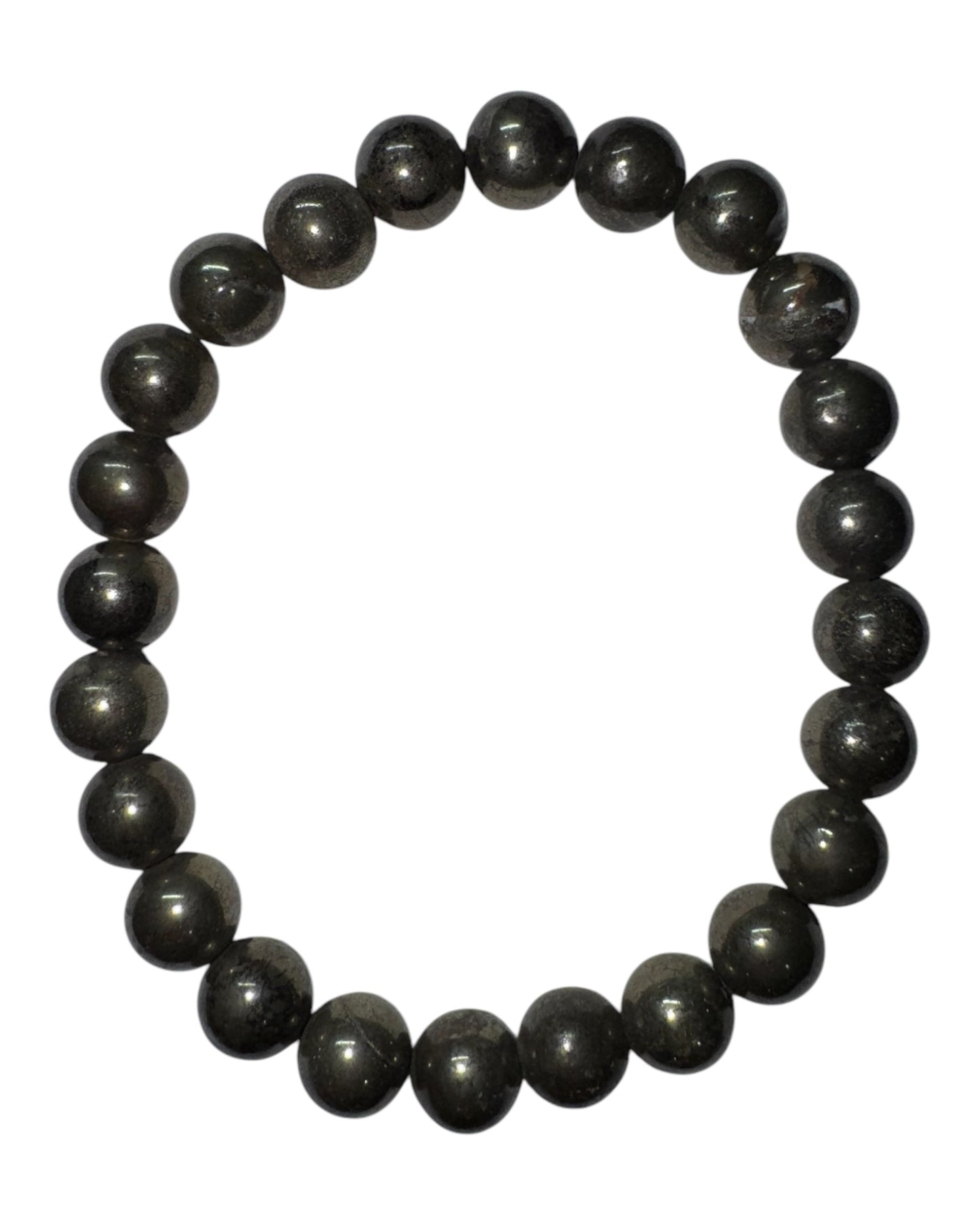8mm round Pyrite bracelet