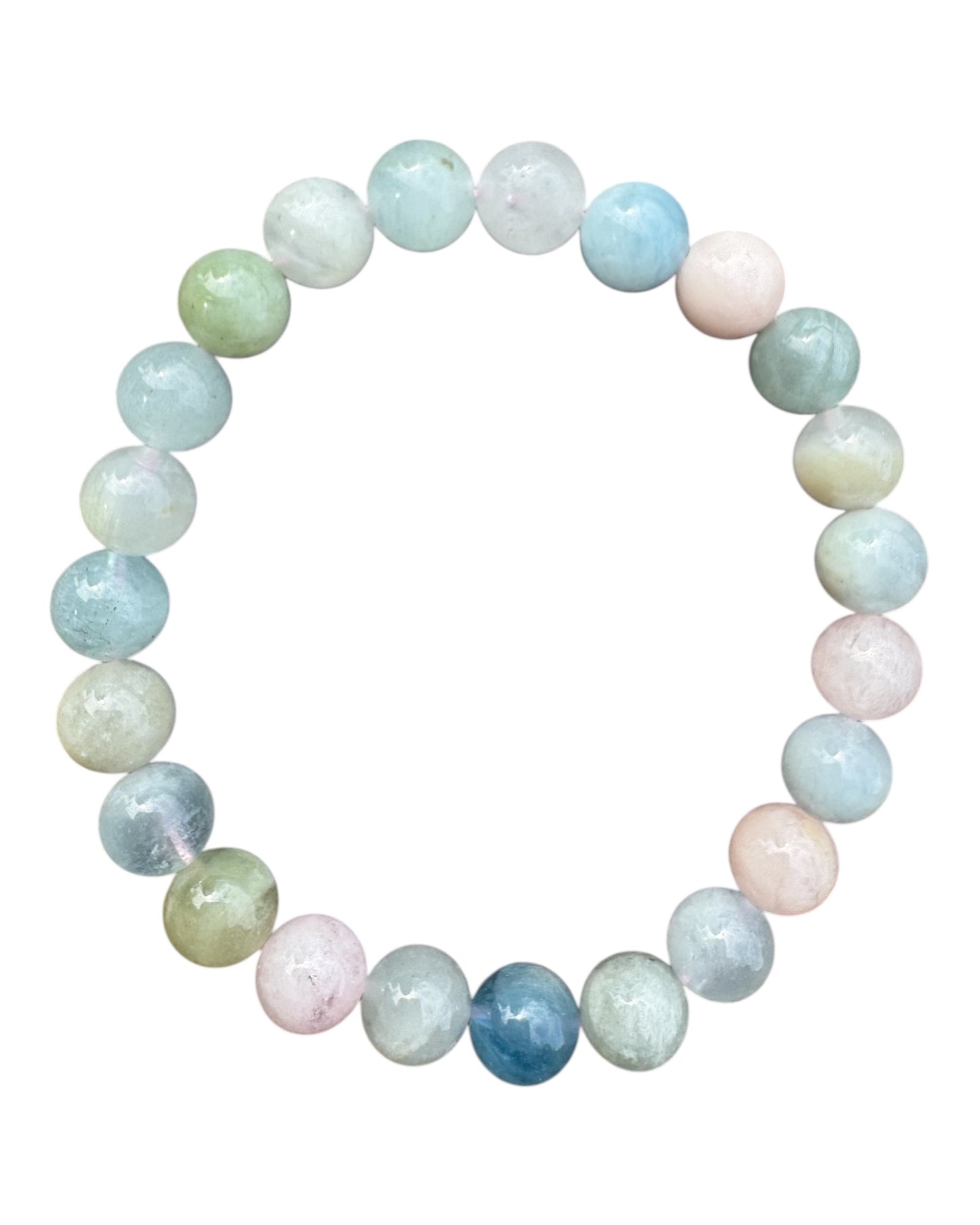8mm round Morganite bracelet
