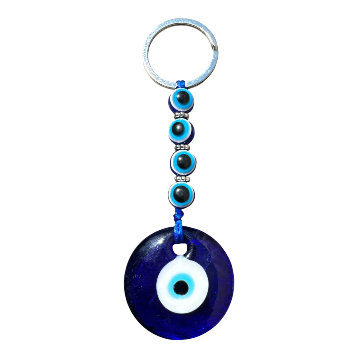 KEY CHAIN-EVIL EYE-BEAD STRING 4.5″