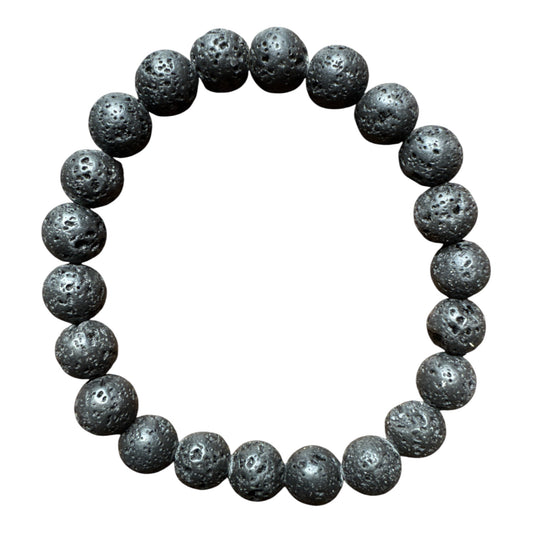 8mm round Lava bracelet