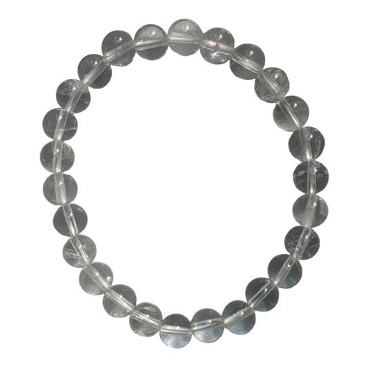 8mm round Clear Quartz bracelet