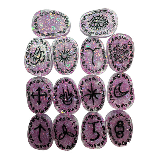 Witch Runes (black on purple)
