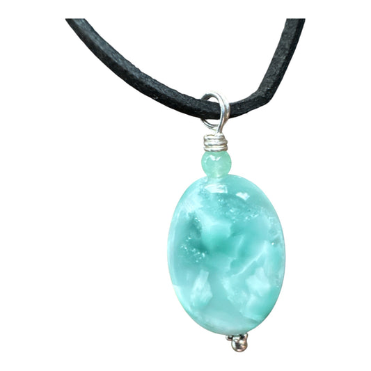 Angelite- Green pendant (oval)