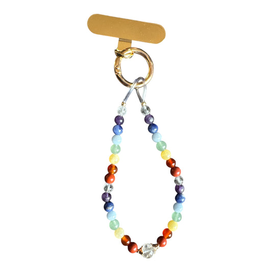 Anti-theft Cell Phone Wrist Strap- Chakra Stones