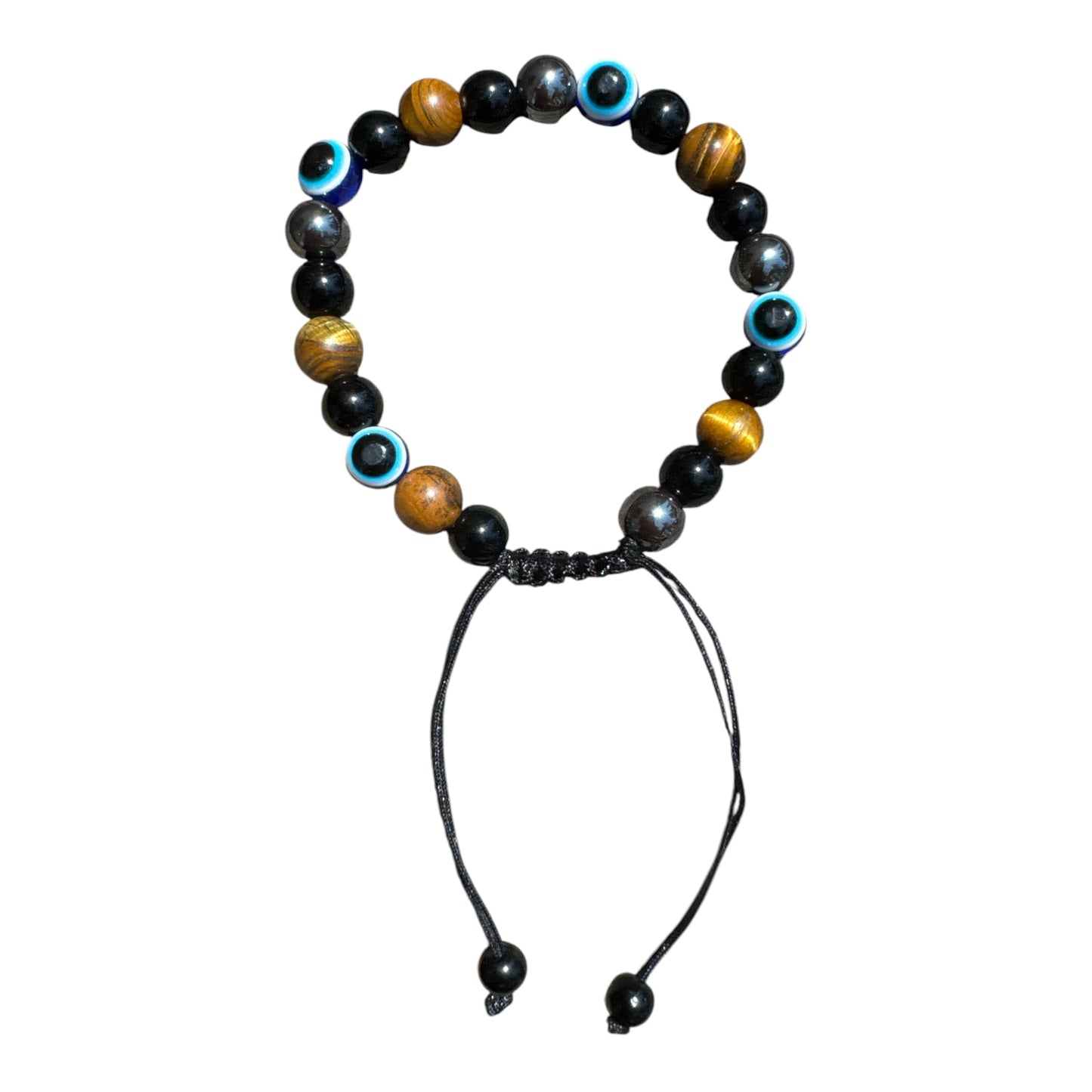 Evil Eye bracelet with protection crystals