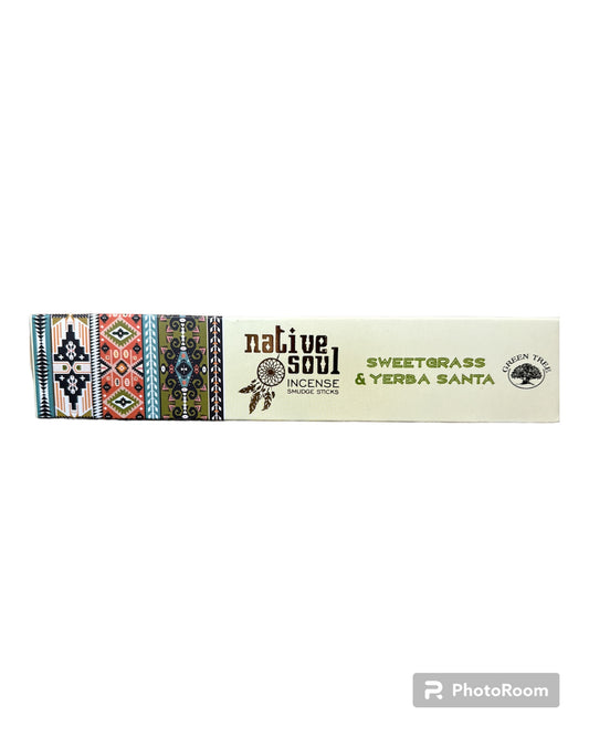 (Native Soul) Sweetgrass & Yerba Santa Incense Sticks
