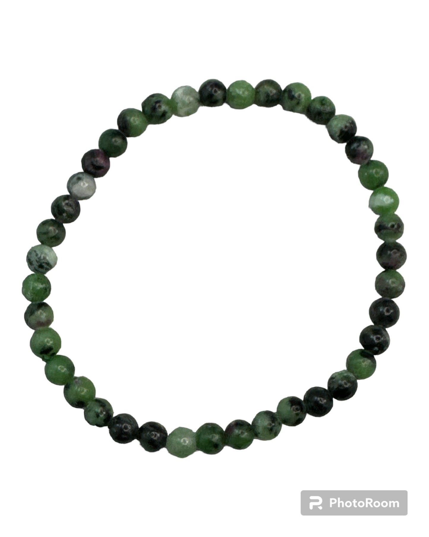 4mm round Ruby in Ziosite bracelet