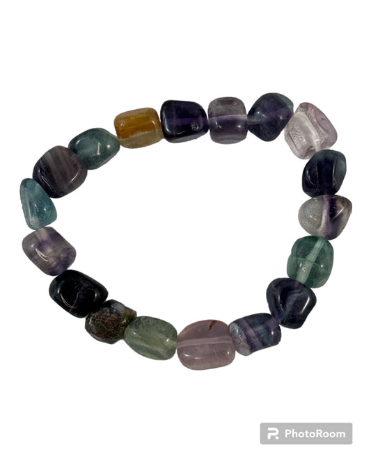 Tumbled Flourite bracelet